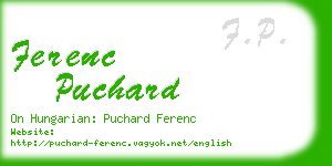 ferenc puchard business card